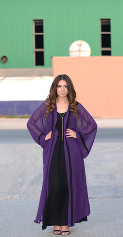 Purple Rain Kimono Abaya