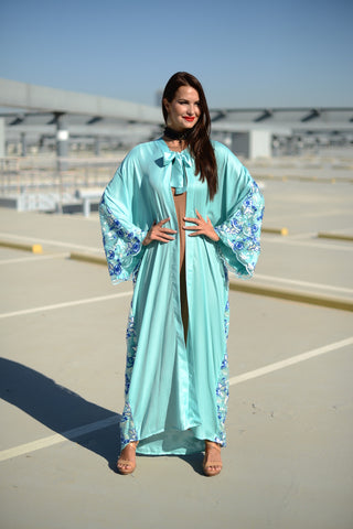 She's in Love: Turquoise Kimono Abaya