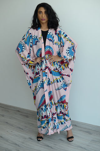 Pink Candy Crush Batwing Kimono