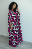 The Fuchsia Zebra Kimono Canvas
