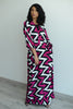 The Fuchsia Zebra Kimono Canvas