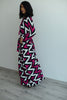 The Fuchsia Zebra Kimono Canvas