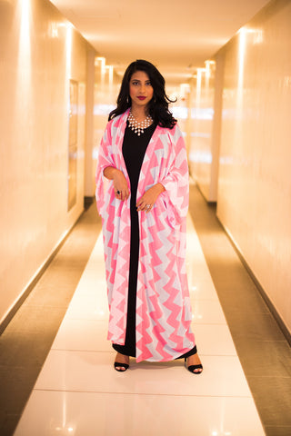 WigWam Neon Pink Kimono Abaya