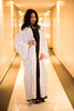 Noir on Blanc Kimono Abaya