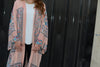 Stained Glass Peach Kimono Wrap