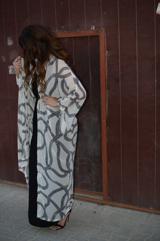 Sea Chains (White) Kimono Wrap