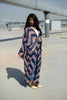 Navy Wave Kimono Wrap