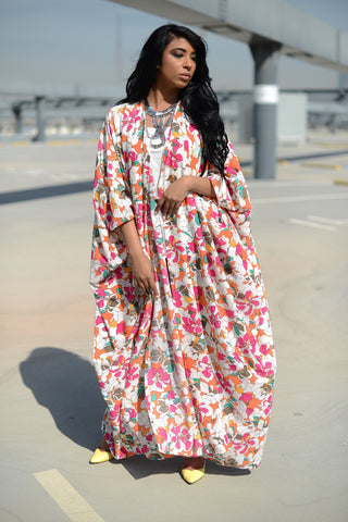 Sketch a Flower Kimono Canvas