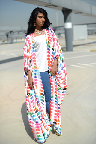 Paint Me (Pink) Kimono Canvas
