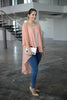 Spot Me Peach Hi-Lo Cape