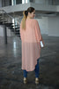 Spot Me Peach Hi-Lo Cape