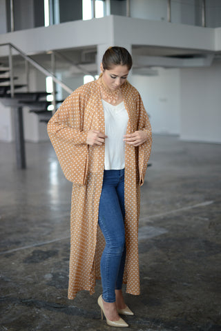 Spot Me (Tan) Kimono Wrap