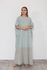 Icy Blue and Gold Kaftan