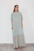 Icy Blue and Gold Kaftan