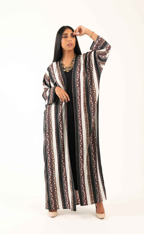 Floral Slide Kimono Abaya