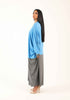 It's Grey and Blue Kimono Abaya